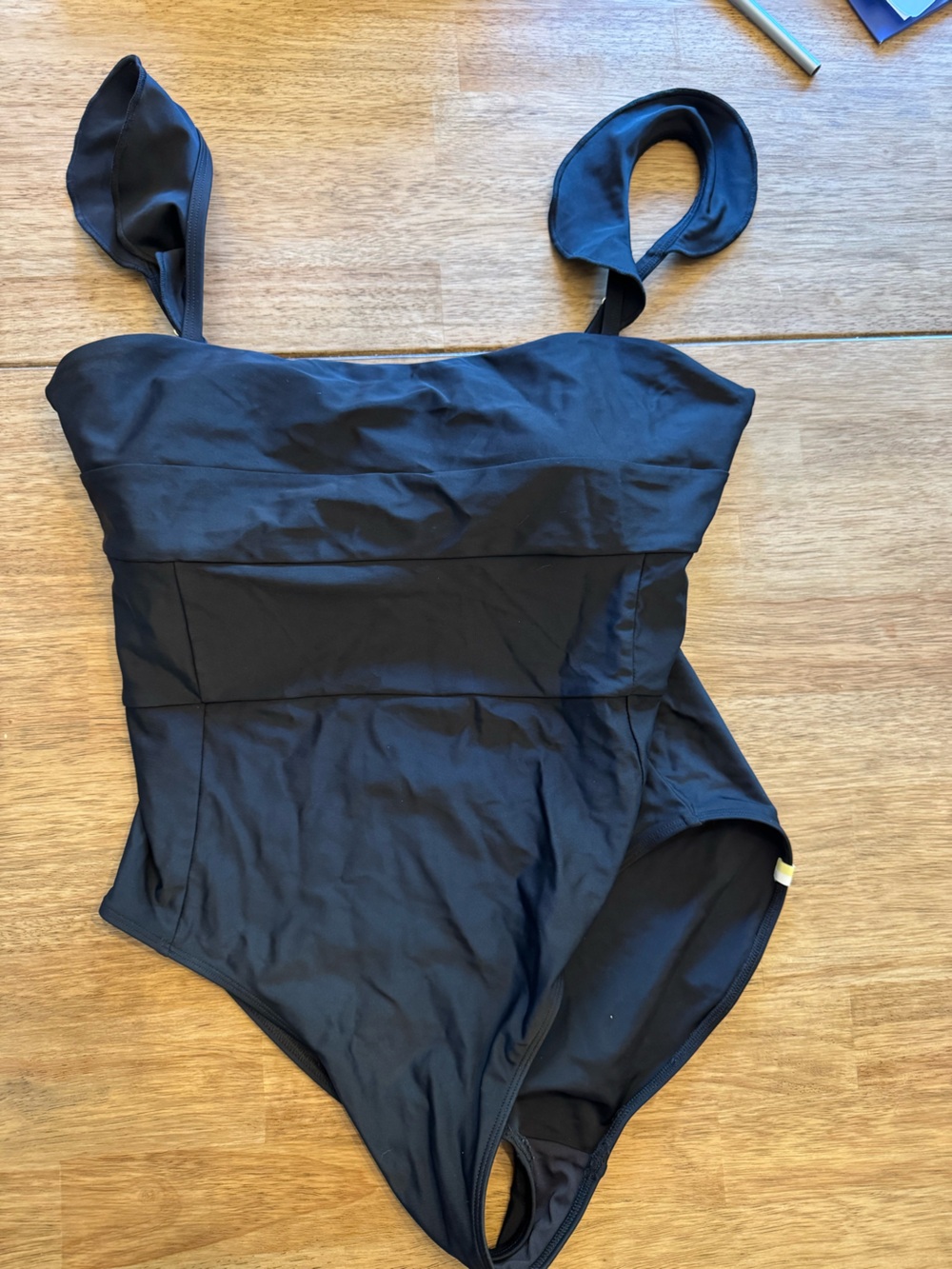 summersalt Black One-Shoulder Swim Jumpsuit